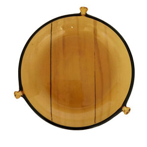 Vintage Amber Color Round Depression Glass Plate 6” D